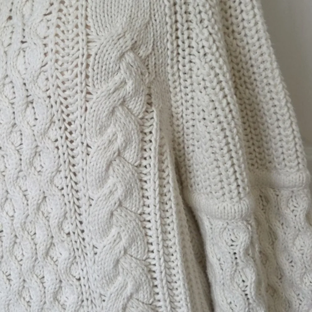 JOIE EMERA TURTLENECK OVERSIZED LONG CABLE KNIT SWEATER MINI DRESS MEDIUM